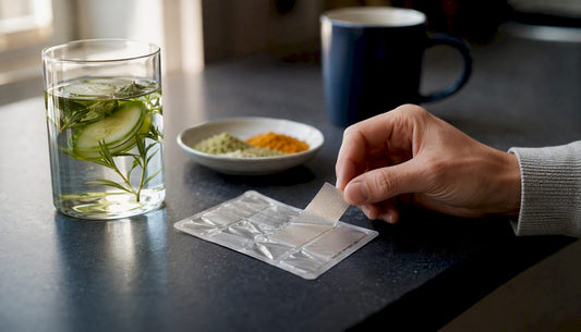 Hand peeling caffeine-free nootropic strip