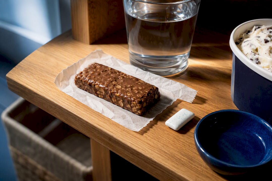 Anonymous sugar-free foods on pantry shelf