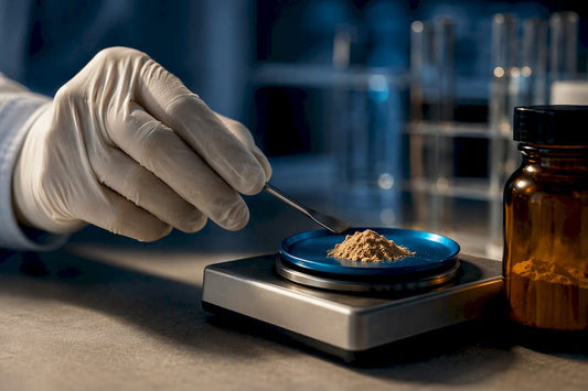 Measuring ashwagandha root extract in laboratory